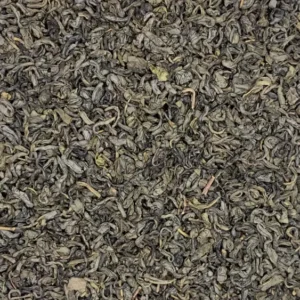 Camellia sinensis (Jasmine gold dragon) green tea dry herb close-up