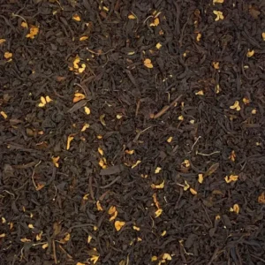 Camellia sinensis (cream of earl grey) black tea dry herb close-up