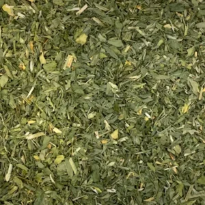 medicago sativa alfalfa leaf dry herb close-up