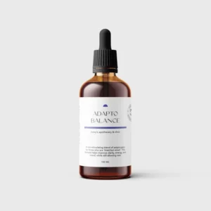 100mL amber bottle herbal adaptogen rebalance adaptobalance tincture blend by roncy's apothecary & clinic