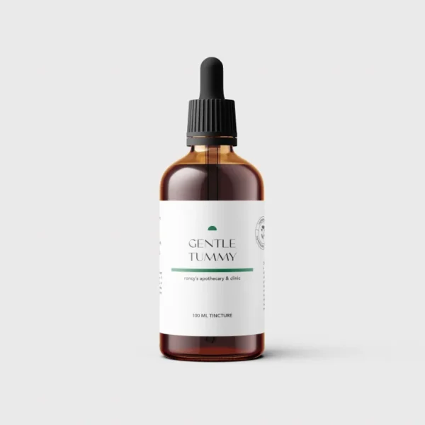 100mL amber bottle herbal digestive relief gas and bloating post meal carminative gentle tummy relief tincture blend by roncy's apothecary & clinic