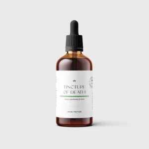 100mL amber bottle herbal gut antimicrobial tincture of death blend by roncy's apothecary & clinic