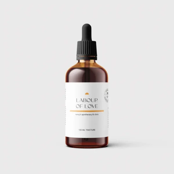 100mL amber bottle herbal labour induction labour of love tincture blend by roncy's apothecary & clinic