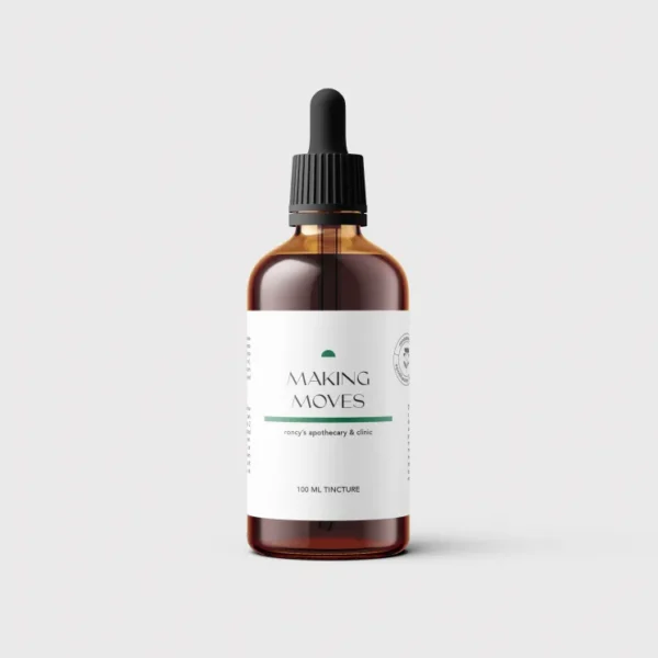 100mL amber bottle herbal laxative making moves tincture blend by roncy's apothecary & clinic