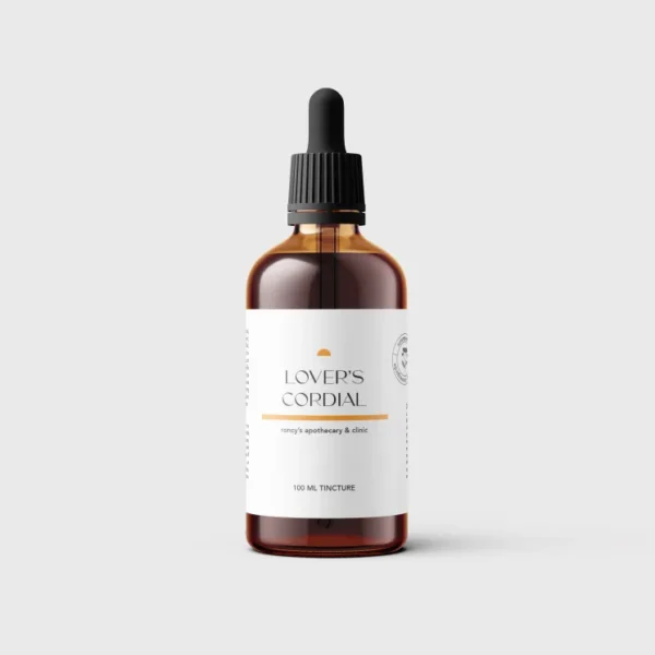 100mL amber bottle herbal libido lover's cordial tincture blend by roncy's apothecary & clinic
